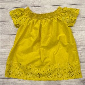 Old Navy Chartreuse Yellow Eyelet Top for Women